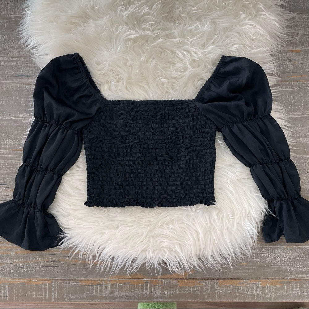 Free People So Shirred Cami • Black | Size XS - Picture 3 of 5